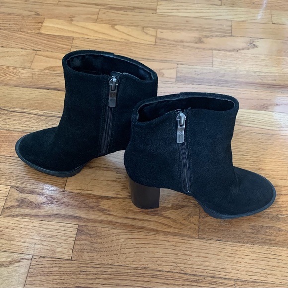 BCBGeneration Black Chunky Suede Ankle Boots - Picture 5 of 10